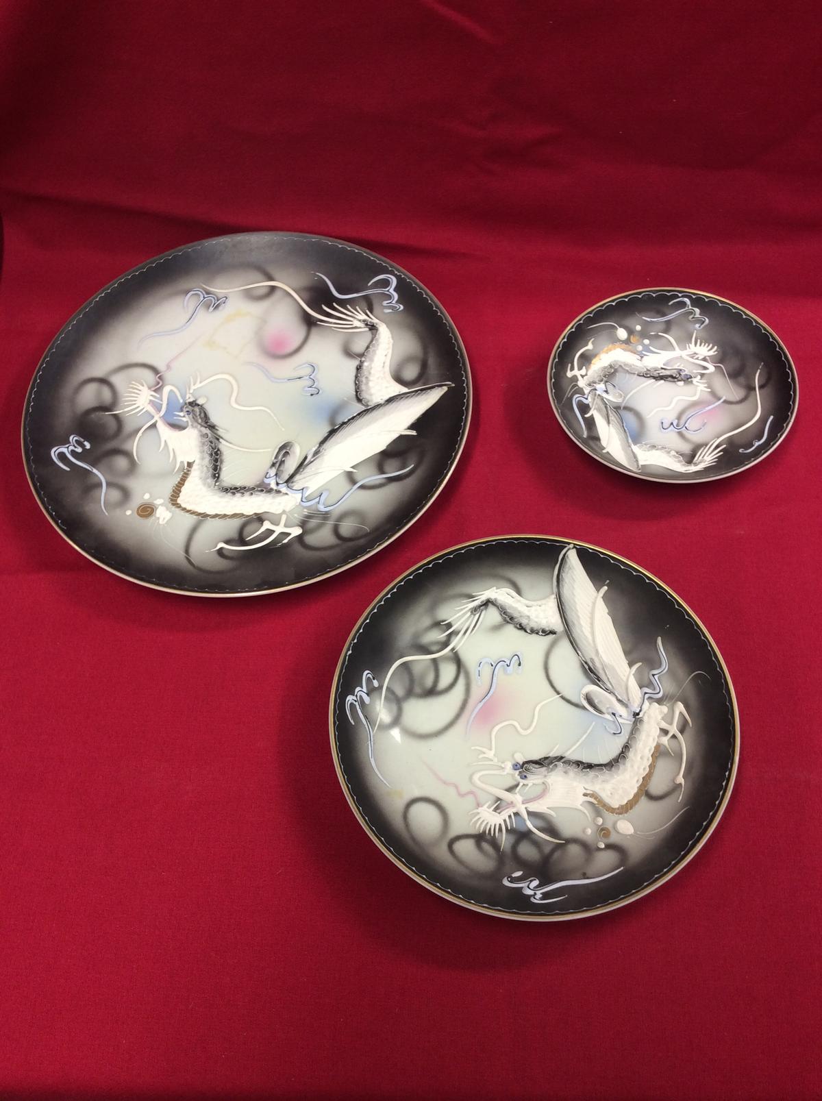 3 Dragonware Plates