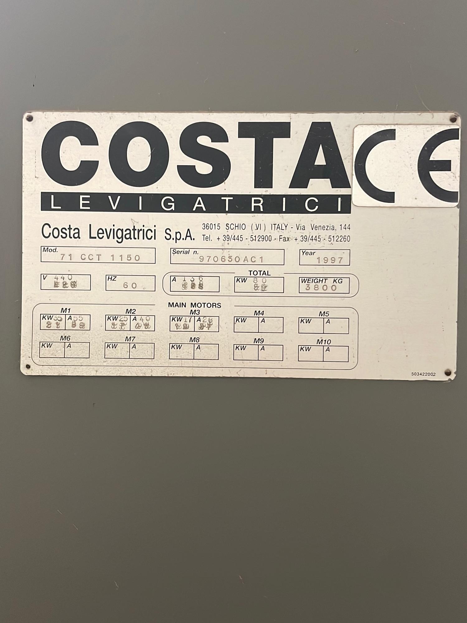 1997 Costa Wide Belt Sander Model 71 CCT 1150 Serial 970630AC1 NOT OPERATIO