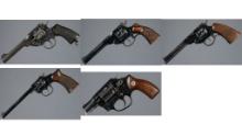 Five Double Action Revolvers