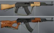 Two AK Pattern Semi-Automatic Rifles