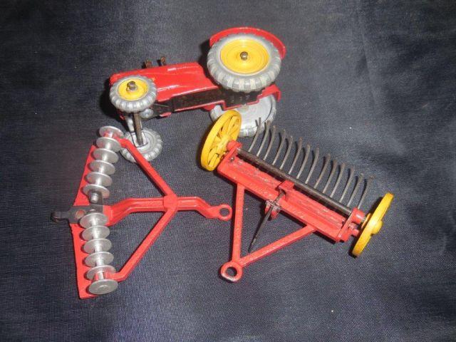Dinky Toys- Tractor, Rake, Disc