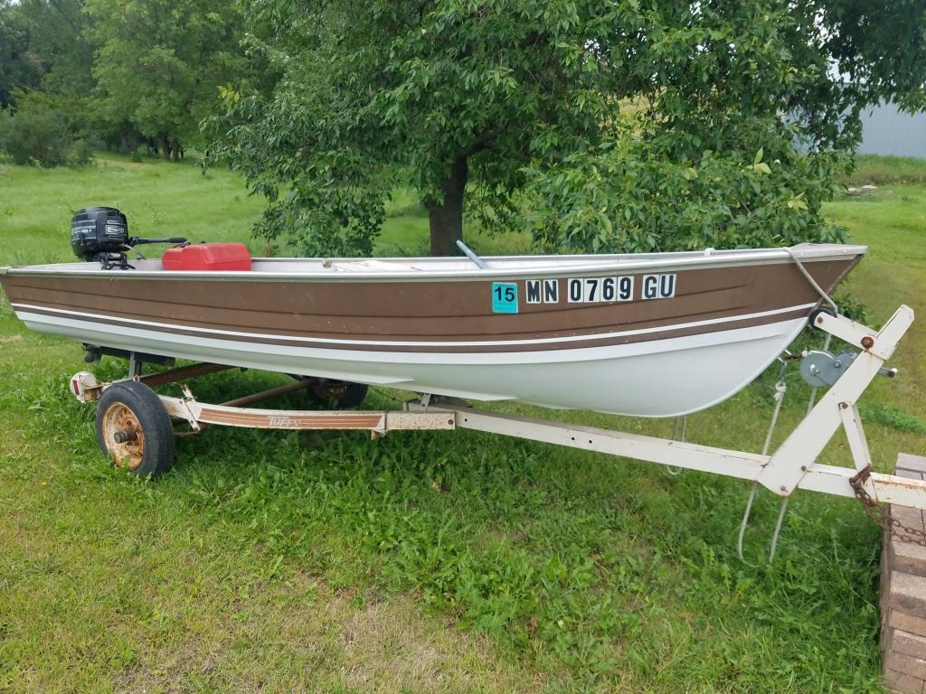 "1983 Nordic 14ft Aluminum Fishing Boat