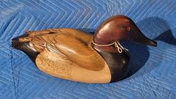 Hand Carved Wooden Duck Decoy Kansas