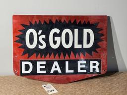 Metal Aluminum O’s Gold Dealer Seed Sign
