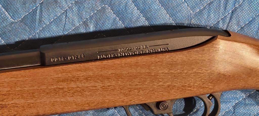 Ruger Model 10-22 22LR with engraved wolf stock