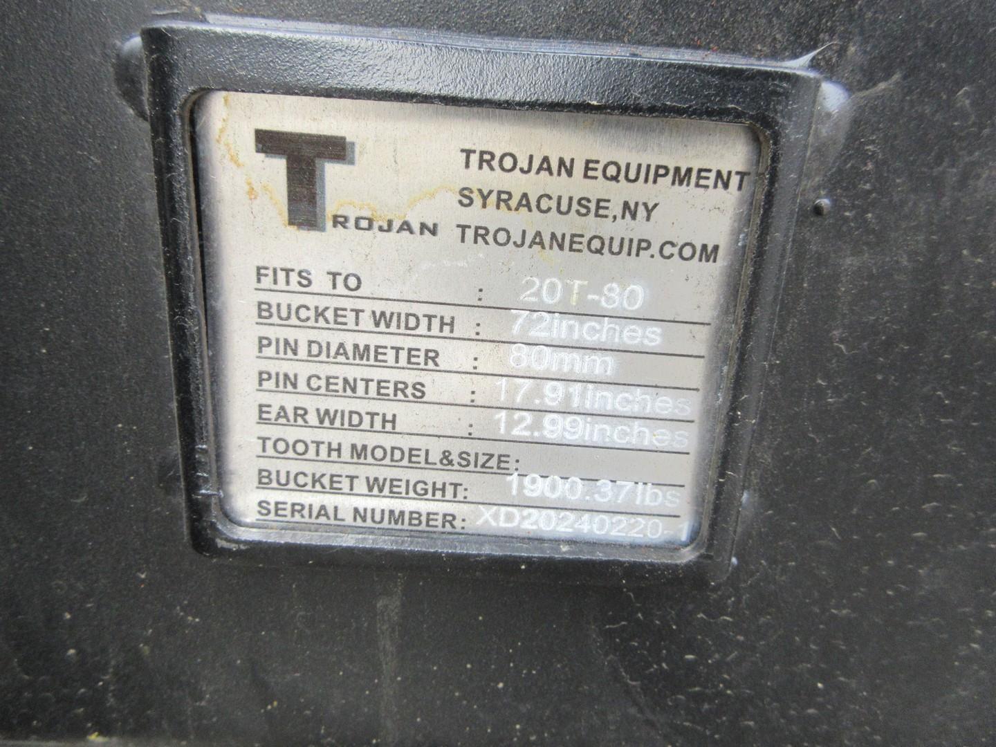 Trojan 72" Hyd Tilting Cleanup Bucket With BOCE