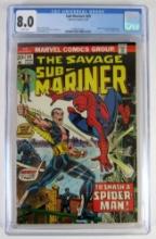 Sub-Mariner #69 (1974) Bronze Age Spider-Man Cross-Over CGC 8.0