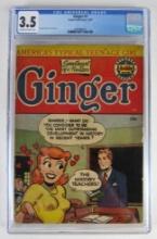 Ginger #1 (1951) Golden Age Archie Comics/ RARE GGA Headlight Cover CGC 3.5