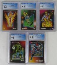 Lot (5) 1991 Impel Marvel Universe Series III Cards All CGC 9.5 Gem Mint
