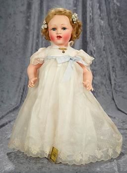 20" All-Original French celluloid doll by Raynal with original paper label and brooch. $400/500