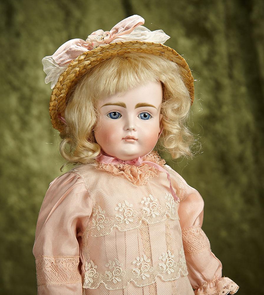 18" German bisque child, XI, by Kestner with closed mouth. $800/1000