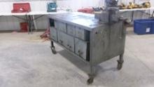 30" X 60" ROLLING   WELDING TABLE, 8 drawers  & large vise