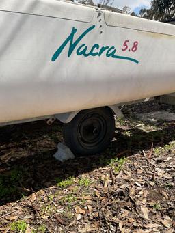 1986 Nacra 21' Catamaran with Calkins trailer CF 6904 JW