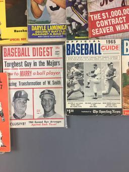 Group of Vintage Sports Magazines and Books