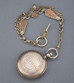 An Historical Waltham, key wind, Hunting Case Pocket Watch marked "Keystone Coin", manufactured from