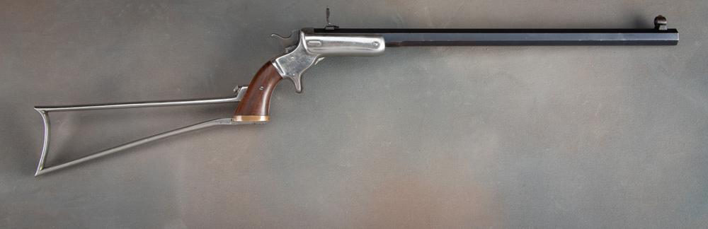 Antique Steven's, Hunters Pet Pocket Rifle, No. 34, SN 744 with matching numbered stock.  This is th