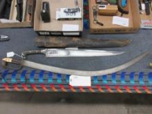 Large Iraqi knife & curved sword