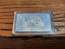 2 1 Ounce 999 German Silver Buffalo Bars In Protective Cases USA In God We Trust Bar