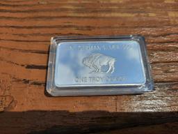 2 1 Ounce 999 German Silver Buffalo Bars In Protective Cases USA In God We Trust Bar