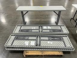 Grey Top Foldable Tables w/Grey Legs