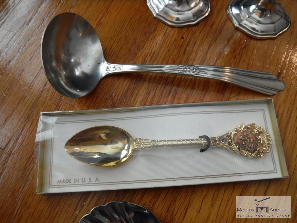 Group of mixed silver-plate items