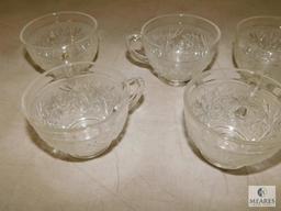 Lot of 9 Glass Punch / Teacups Cups