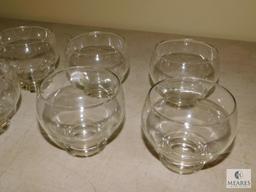 Lot of 8 Modern Round Juice Glasses