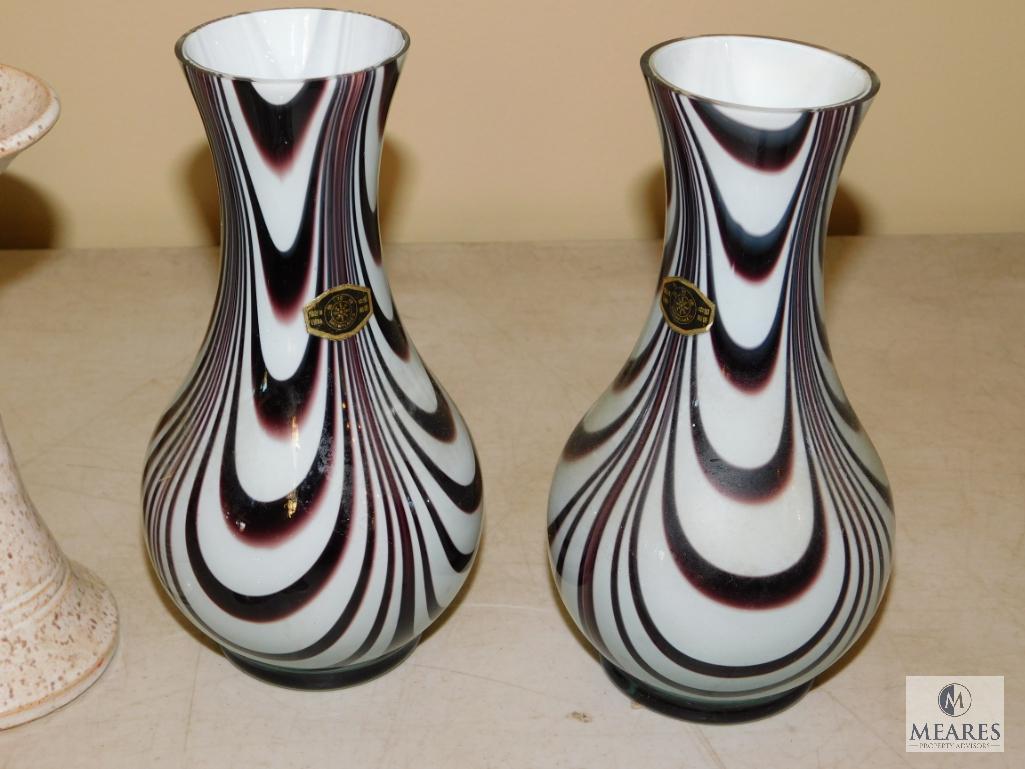Lot of Vases and Candle Holders Glass & Pottery Pieces