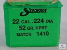 20 Rounds Sierra 22 Cal. .224 DIA 52 Grain HPBT