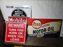 Mobil Oil, Esso Oil, & Beware Signs
