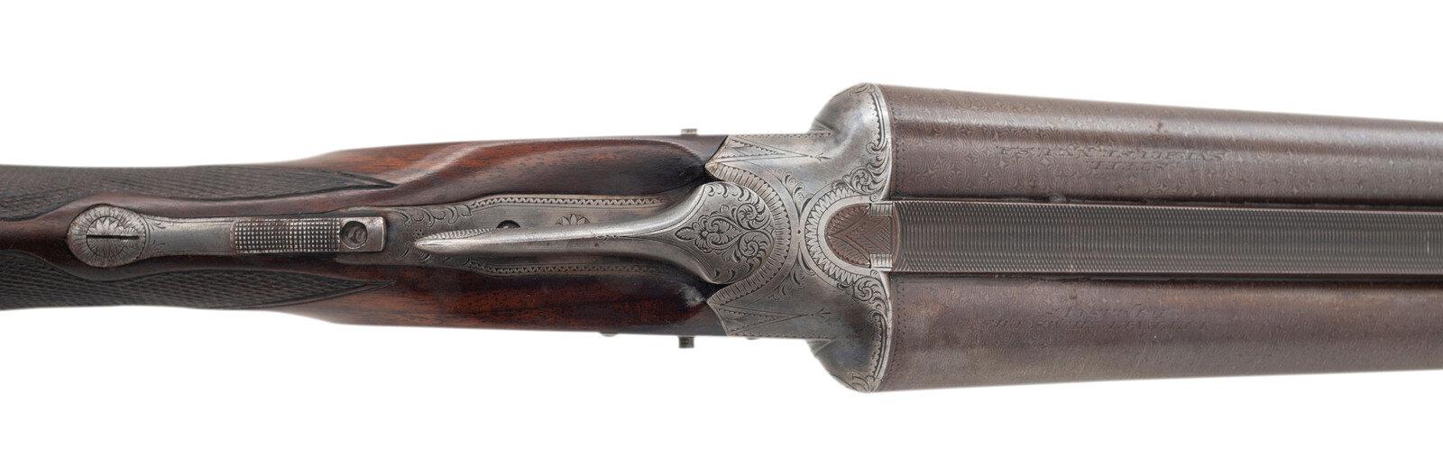 **High Quality C-Grade Lefever Arms Company SxS Hammerless with Damascus Steel Barrels