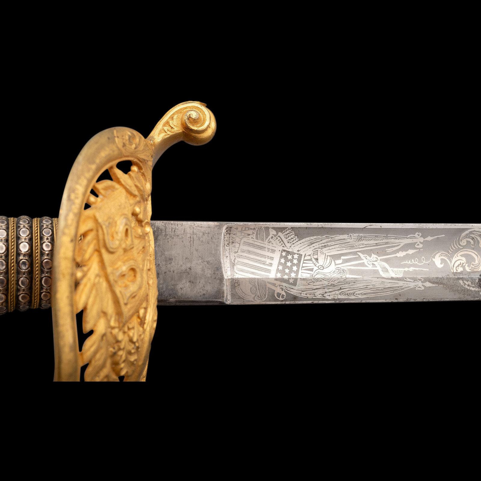 Published Clauberg US Model 1850 Officer's Sword of Lt. Thomas McClure  - KIA at Cold Harbor