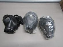 3 Rubber Respirator/ Gas Masks