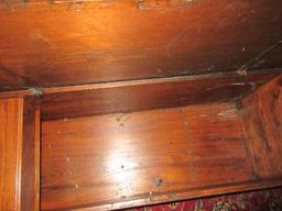 Antique Dovetail Pine Blanket Chest Slant Front w/Interior Compartment