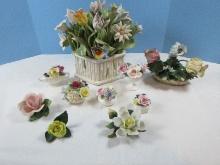 Lot Hand Crafted Bone Chine Porcelain Planter/Bowl Flower Arrangements Royal Doulton,Crown