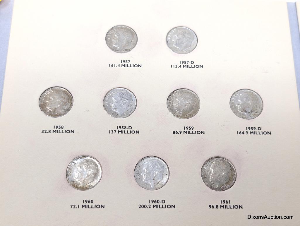 1946-1964 Dime - Roosevelt Dime Album (50 coins)