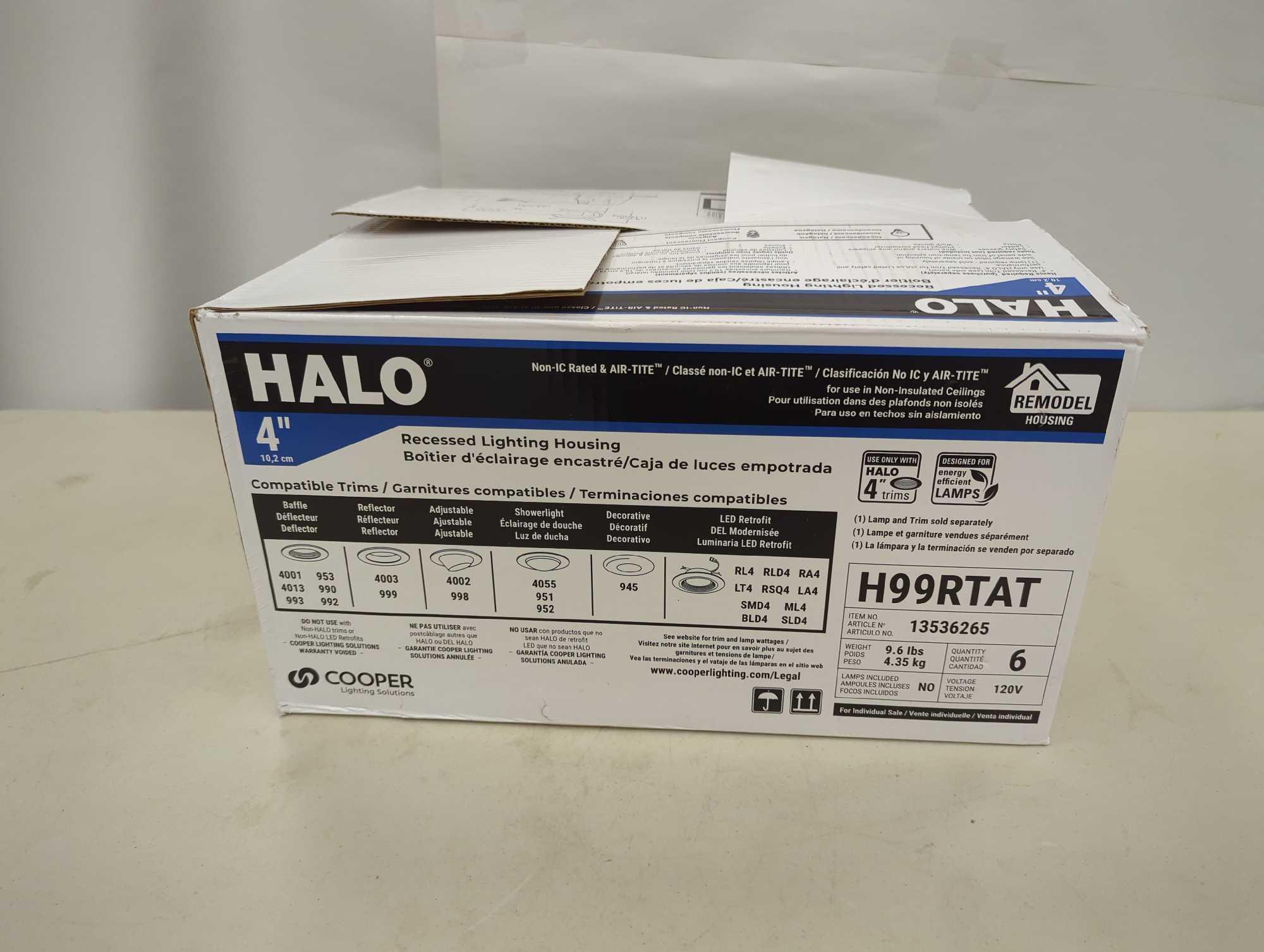 HALO H99RTAT 4 in. Steel Recessed Lighting Housing for Remodel Ceiling, No Insulation Contact,