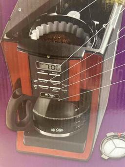 Mr. Coffee 12-cup coffee maker in box