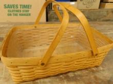 Large Handled Longaberger Basket - 6" x 18.5" x 13.5"