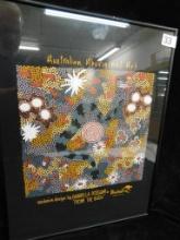 Aboriginal Art Poster - Gabriella Possum - "From The Bush" - Framed - 21.5" x 16.5"