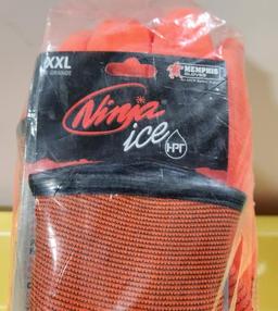 New Gloves, Package of 12, 6 Pair, Memphis Gloves, Ninja Ice, Size XXL