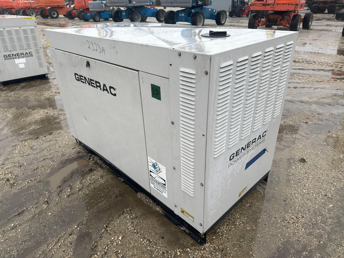 GENERAC/CHRYSLER 30KW GENERATOR LP/NG Sound Attenuated, Water Cooled Unit, 1ph, 240volts, 1800RPM,