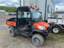 KUBOTA UTILITY VEHICLE powered by Kubota diesel engine, equipped with OROPS, 2-seater.BOS ONLY NO