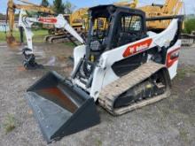2023 BOBCAT T76 RUBBER TRACKED SKID STEER SN-27256 powered by diesel engine, equipped with rollcage,