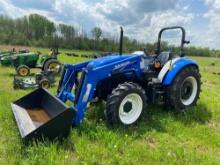 2022 NEW HOLLAND WORKMASTER 75 TRACTOR LOADER... SN-03705... 4x4, powered by diesel engine, equipped