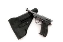 WWII German Walther ac-43 P.38 Semi-Automatic Pistol, with Pebble Grain Holster