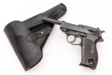 French Proofed svw-45 Mauser P.38 Semi-Automatic Pistol, with Post-War Holster and Two Magazines