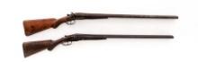 Lot of Two (2) Vintage SXS Double-Barrel Shotguns