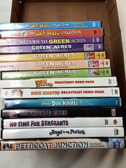 ASSORTED DVDS DON KNOTTS"GREEN ACRES" "PETTICOAT JUNCTION", "HEE HAW"NEW IN PACKAGE & OTHERS