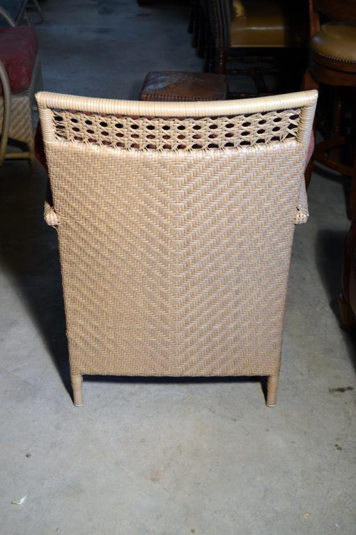 Fine Ficks Reed Rattan Wicker Outdoor Armchair, Cushioned Back & Seat, 1 of 2